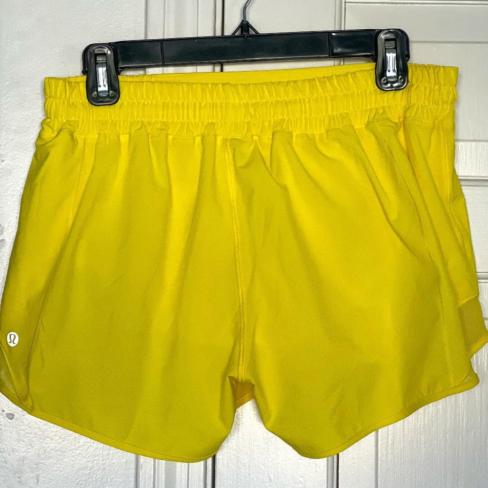 Hotty Hot Low-Rise Lined Short 4" -NWT Sonic Yellow